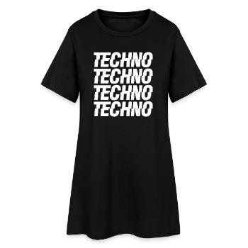 Techno Music Logo - Robe T-shirt Femme - noir - Devant