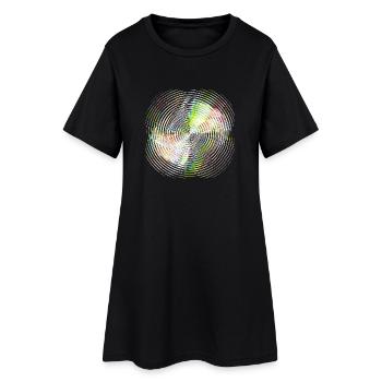 Tourbillon de la roue chromatique – Spirale colorée - Robe T-shirt Femme - noir - Devant