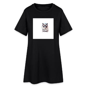 Ragdoll Maman Amour des Chats - Robe T-shirt Femme - noir - Devant
