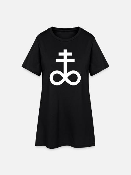 Croix du Léviathan - Robe T-shirt Femme - noir