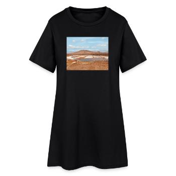 Parcelles de sel du désert - Robe T-shirt Femme - noir - Devant