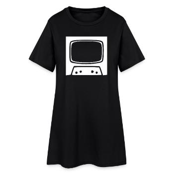 Cadeau de la télévision vintage rétro des années 80 et 90 - Robe T-shirt Femme - noir - Devant