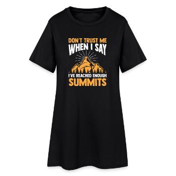 Randonnée sur sentier de montagne Randonnée en plein air Braconnage - Robe T-shirt Femme - noir - Devant