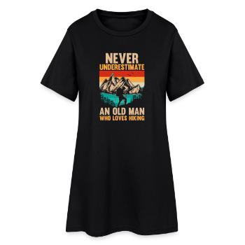 Randonnée sur sentier de montagne Randonnée en plein air Braconnage - Robe T-shirt Femme - noir - Devant