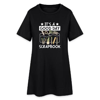 Bonne journée pour le scrapbooking - Robe T-shirt Femme - noir - Devant
