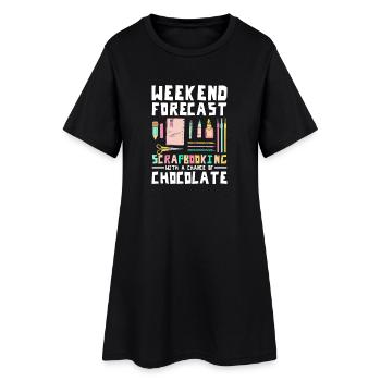 Week-end de scrapbooking - Robe T-shirt Femme - noir - Devant