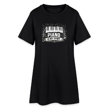 Cadeau drôle de piano pour pianiste et professeur - Robe T-shirt Femme - noir - Devant