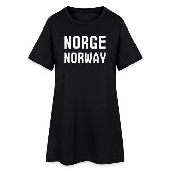 Norvège - Norvège - Robe T-shirt Femme - noir - Devant