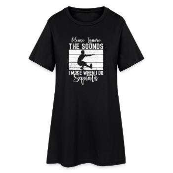 Les accros à la salle ignorent les bruits Font des squats - Robe T-shirt Femme - noir - Devant