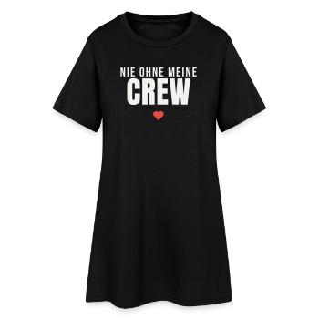 Nie ohne meine Crew Spruch Team Freunde Gruppe - Frauen T-Shirt-Kleid - Schwarz - Vorne