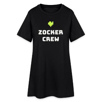 Gamer Crew Gamer Gaming Pixel Console Cadeau - Robe T-shirt Femme - noir - Devant