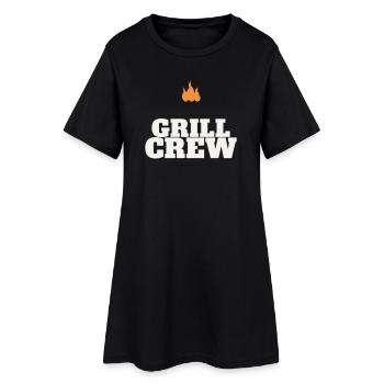 Grill Crew BBQ Grilling Grill Master Team Father's Day - Women’s T-Shirt Dress - black - Front