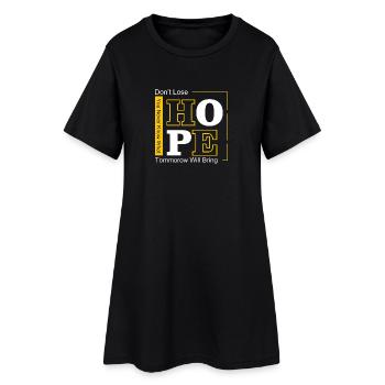 Hope HOPE Typo Design - Women’s T-Shirt Dress - black - Front