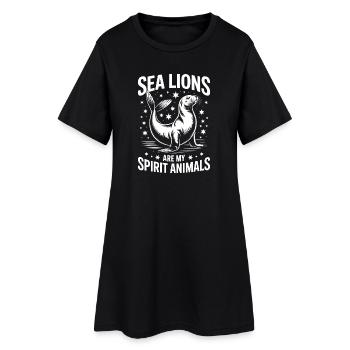 Paroles du Lion de Mer Cadeau drôle du Lion de mer - Robe T-shirt Femme - noir - Devant