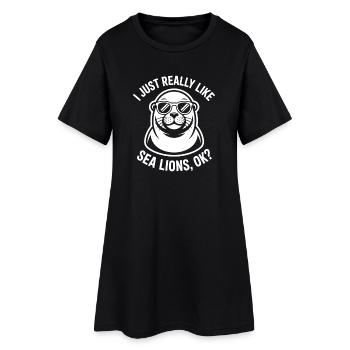 Paroles du Lion de Mer Cadeau drôle du Lion de mer - Robe T-shirt Femme - noir - Devant