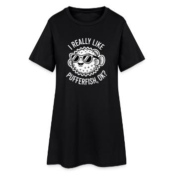 Expressions du poisson-globe : Cadeau amusant du poisson-globe - Robe T-shirt Femme - noir - Devant