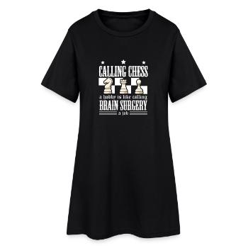 Chess Chess Player Chessboard - Women’s T-Shirt Dress - black - Front