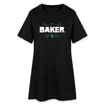Typographie décorative de Baker - Robe T-shirt Femme - noir - Devant