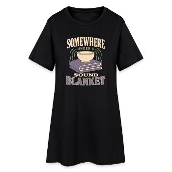 Cadeau du bol chantant Klangbad Klangheilung - Robe T-shirt Femme - noir - Devant