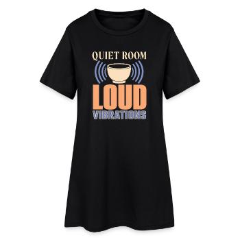 Cadeau du bol chantant Klangbad Klangheilung - Robe T-shirt Femme - noir - Devant