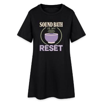 Cadeau du bol chantant Klangbad Klangheilung - Robe T-shirt Femme - noir - Devant