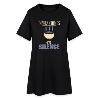 Cadeau du bol chantant Klangbad Klangheilung - Robe T-shirt Femme - noir - Devant