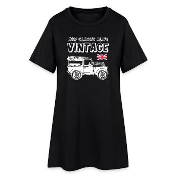 Keep_Classic_Alive_Vintage - Women’s T-Shirt Dress - black - Front