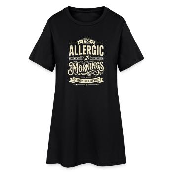 Vintage auquel je suis allergique le matin - Robe T-shirt Femme - noir - Devant