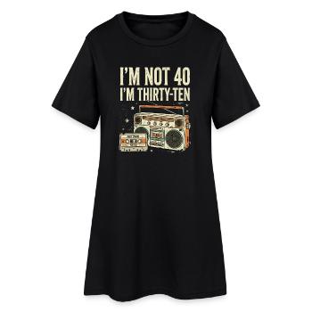 Je n’ai pas 40 ans, c’est mon 30e anniversaire - Robe T-shirt Femme - noir - Devant