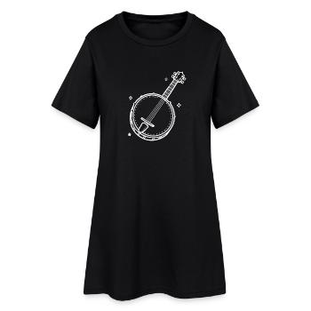 Cartoon Banjo - Women’s T-Shirt Dress - black - Front