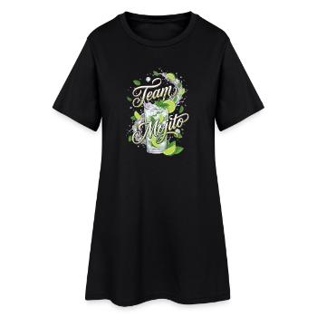 Barman de cocktails Mojito pour enterrement de vie de garçon - Robe T-shirt Femme - noir - Devant