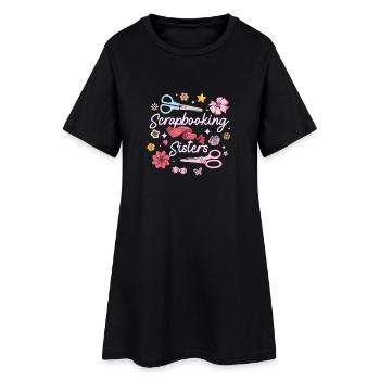 Sœurs du scrapbooking - Robe T-shirt Femme - noir - Devant