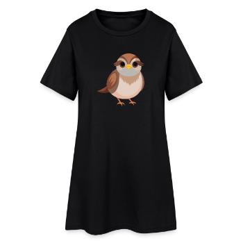 Baby sparrow - Women’s T-Shirt Dress - black - Front