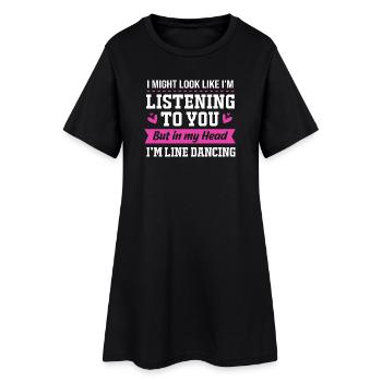 Line Dance - Women’s T-Shirt Dress - black - Front
