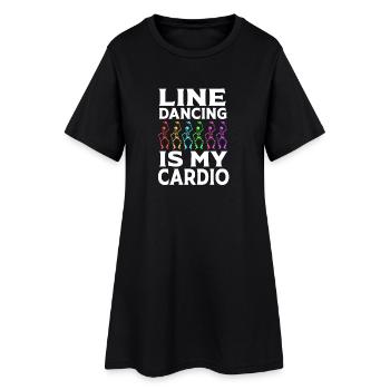 Danse en ligne - Robe T-shirt Femme - noir - Devant