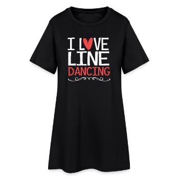 Line Dance - Women’s T-Shirt Dress - black - Front