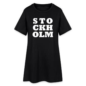 Stockholm logo - Women’s T-Shirt Dress - black - Front