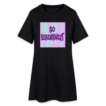 Freundin Liebenswert - Frauen T-Shirt-Kleid - Schwarz - Vorne