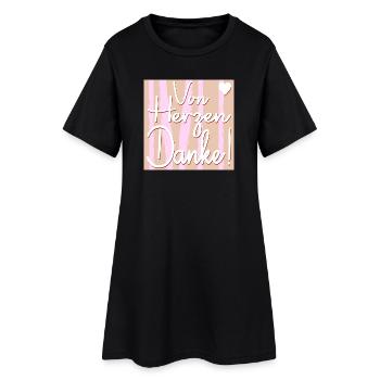 Merci - Robe T-shirt Femme - noir - Devant