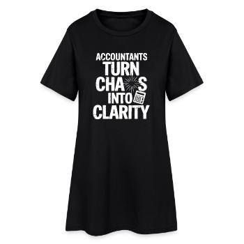 Les comptables transforment le chaos en clarté - Robe T-shirt Femme - noir - Devant
