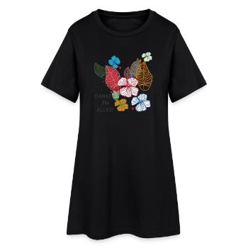 Danke für alles  - Frauen T-Shirt-Kleid - Schwarz - Vorne
