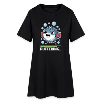 Expressions du poisson-globe : Cadeau amusant du poisson-globe - Robe T-shirt Femme - noir - Devant