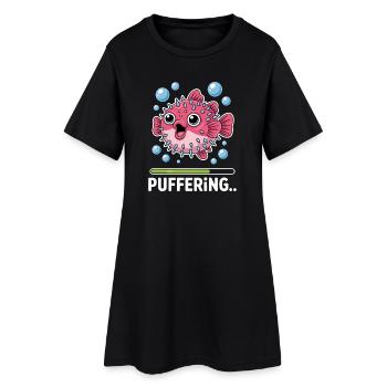 Expressions du poisson-globe : Cadeau amusant du poisson-globe - Robe T-shirt Femme - noir - Devant