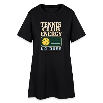 Tenniscore Tennis Club No Membership, Only - Women’s T-Shirt Dress - black - Front