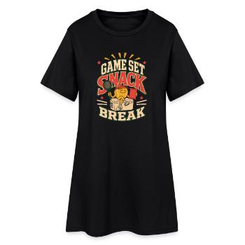 Tenniscore Tennis Club No Membership, Only - Women’s T-Shirt Dress - black - Front