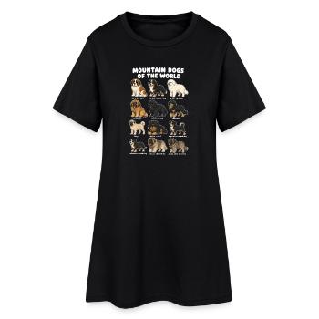 Les chiens de montagne racent des chiots mignons - Robe T-shirt Femme - noir - Devant