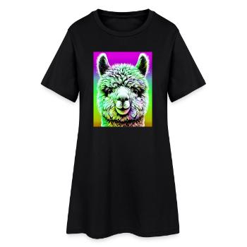 Alpaca - Women’s T-Shirt Dress - black - Front