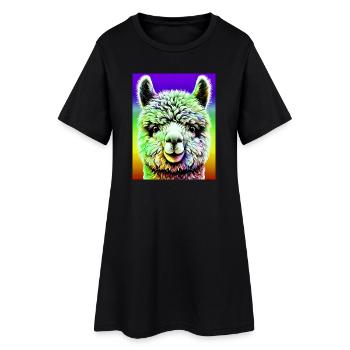 Alpaca - Women’s T-Shirt Dress - black - Front