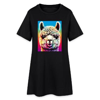 Alpaga - Robe T-shirt Femme - noir - Devant