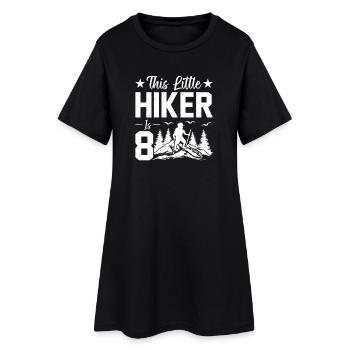 Hiking Kids 8th Birthday Outdoor Hiking Kids - Frauen T-Shirt-Kleid - Schwarz - Vorne